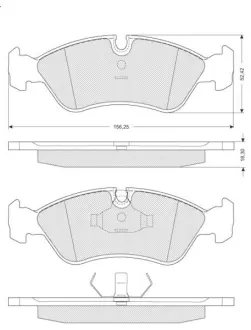 Передні тормозні (гальмівні) колодки Starline BDS037