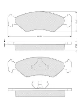 Передние тормозные колодки starline BDS040 Форд KA