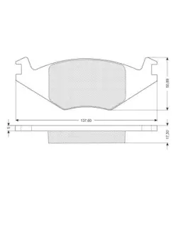 Передние тормозные колодки starline BDS050