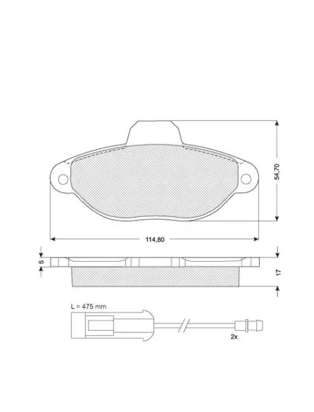 Передние тормозные колодки starline BDS057