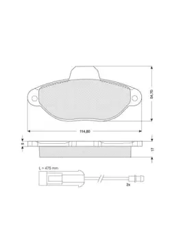 Передние тормозные колодки starline BDS057 Фиат Пунто 2