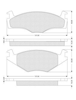 Передние тормозные колодки starline BDS067