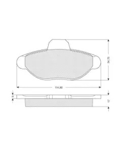 Передние тормозные колодки starline BDS070 Фиат Пунто 2