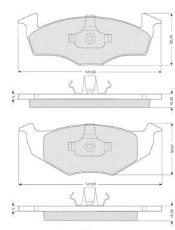 Передні тормозні (гальмівні) колодки starline BD S072