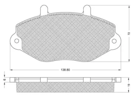 Передні тормозні (гальмівні) колодки starline BDS137