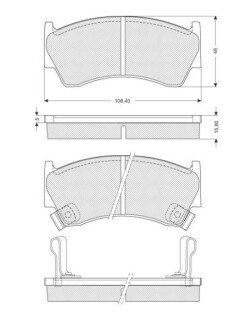 Передні тормозні (гальмівні) колодки starline BDS139