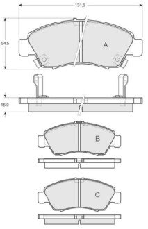 Передние тормозные колодки starline BD S151 на Хонда Джаз