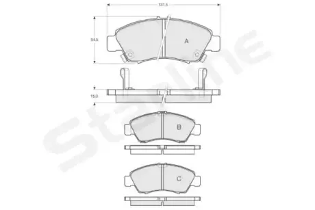 Передні тормозні (гальмівні) колодки Starline BD S151