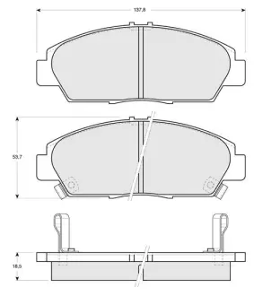 Передні тормозні (гальмівні) колодки Starline BDS160