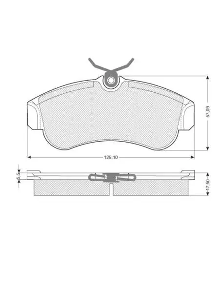 Передние тормозные колодки starline BDS203