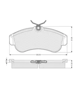 Передние тормозные колодки starline BDS203 Ниссан Примера р11