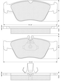 Передні тормозні (гальмівні) колодки starline BDS227