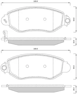 Передні тормозні (гальмівні) колодки starline BDS244 Форд Transit