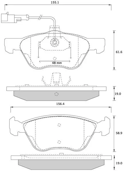 Передние тормозные колодки starline BDS259