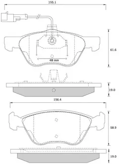 Передние тормозные колодки starline BDS259 Шкода Октавия тур