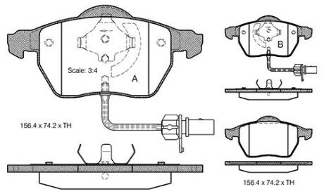 Передние тормозные колодки starline BD S301 на Шкода Суперб 1