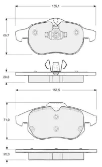 Передние тормозные колодки starline BDS318 Опель Зафира б