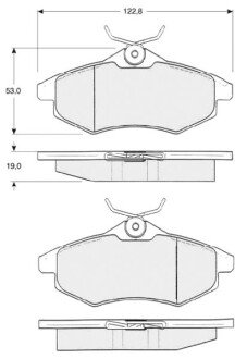 Передні тормозні (гальмівні) колодки starline BD S319 на Ситроен С3