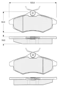 Передние тормозные колодки starline BDS319 Ситроен С3