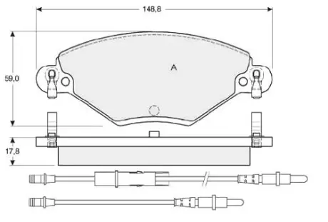 Передні тормозні (гальмівні) колодки Starline BDS341