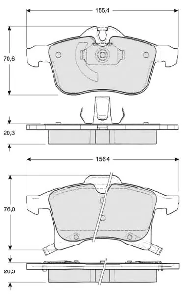 Передні тормозні (гальмівні) колодки Starline BDS344 (фото 1)