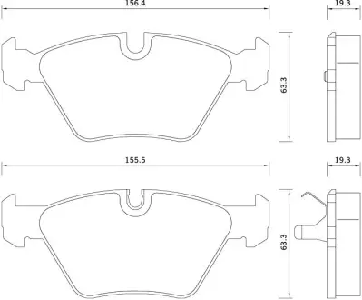 Передние тормозные колодки starline BDS359 Бмв E39
