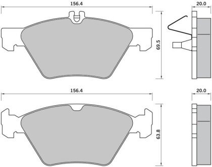 Передние тормозные колодки starline BD S367 на Мерседес SLK-Class