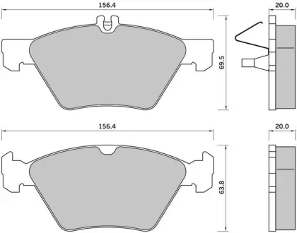 Передні тормозні (гальмівні) колодки Starline BDS367