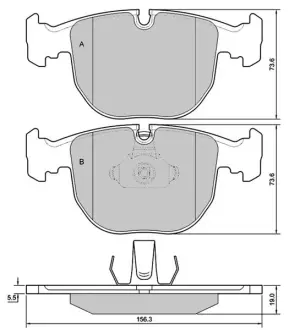 Передние тормозные колодки starline BDS384 Бмв E38