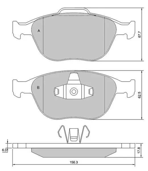 Передні тормозні (гальмівні) колодки Starline BDS428 (фото 1)