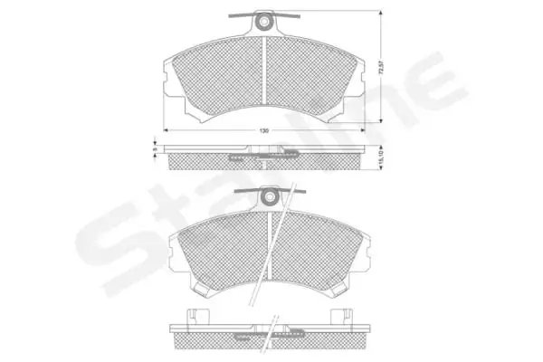 Передні тормозні (гальмівні) колодки Starline BD S821P (фото 1)