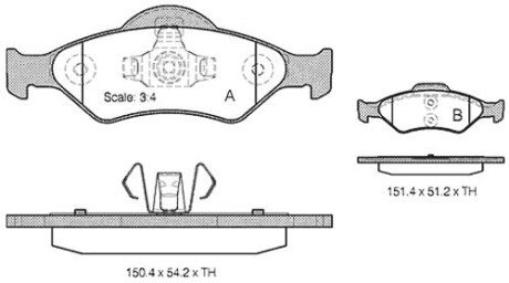 Передние тормозные колодки starline BDS824P