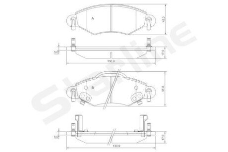 Передні тормозні (гальмівні) колодки starline BD S828P