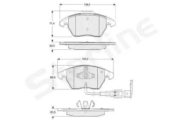Передні тормозні (гальмівні) колодки Starline BD S833P (фото 1)