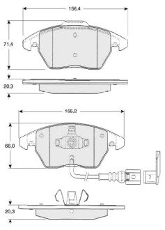 Передние тормозные колодки starline BD S833P на Сеат Ibiza 4