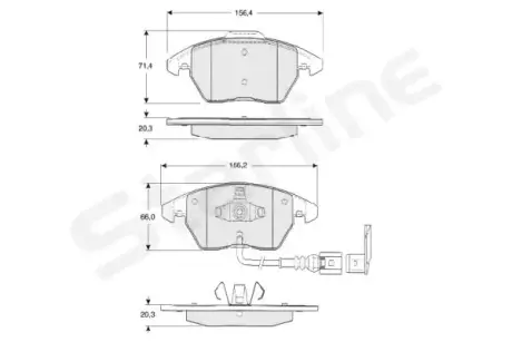 Передні тормозні (гальмівні) колодки Starline BD S833P