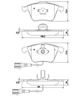 Передние тормозные колодки starline BD S837P на Ауди А6 с6