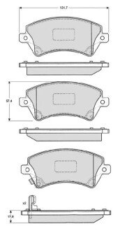 Передние тормозные колодки starline BD S838P на Тойота Королла е120