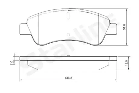 Передние тормозные колодки starline BD S842P