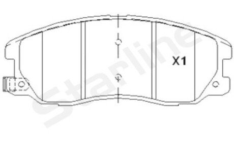 Передні тормозні (гальмівні) колодки starline BD S852P