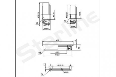 Пiдшипник ступицi колеса starline LO 00523