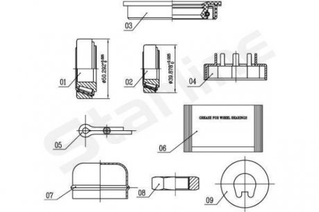 Пiдшипник ступицi колеса starline LO 00529