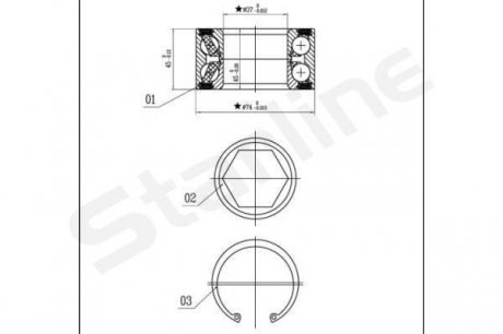 Пiдшипник ступицi колеса starline LO 01326