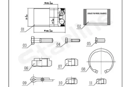 Пiдшипник ступицi колеса starline LO 00593