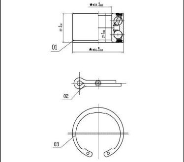 Пiдшипник ступицi колеса starline LO 00663