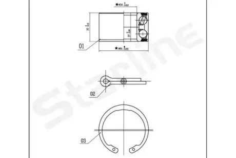 Пiдшипник ступицi колеса starline LO 00663