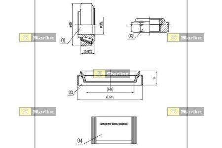 Пiдшипник ступицi колеса starline LO 00740