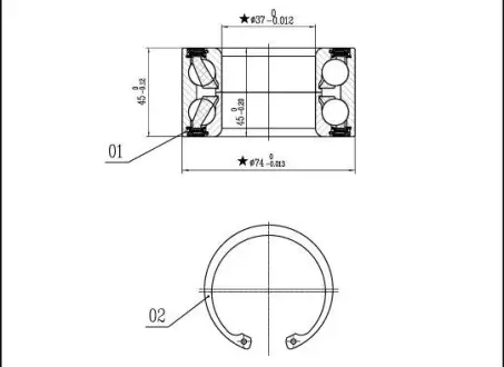 Пiдшипник ступицi колеса starline LO01318