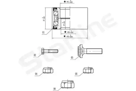 Пiдшипник ступицi колеса starline LO 01355