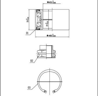 Пiдшипник ступицi колеса starline LO 01401